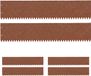 Borderrand - set van 6 - flexibel - 15 x 101,5 cm - staal - bruin