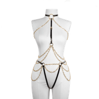 Elif Domanic Camelia Set BDSM Kleding Leren Lingerie Maat XS