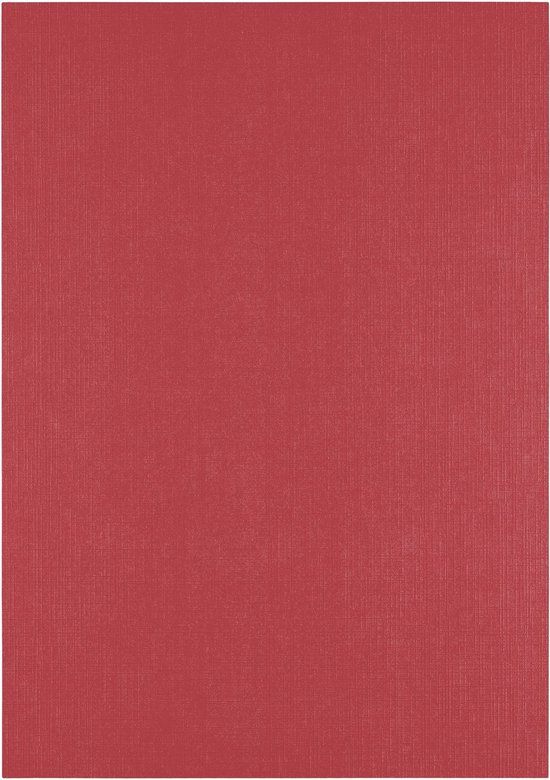 Florence Cardstock Linnenkarton - Ruby (Rood) - Gekleurd Papier - A4 - 100 vellen - Textuur - 250 g