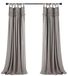 Lush Decor Grey Lydia Ruffled Window Panel Curtains (Pair) - 95" x 40"