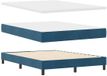vidaXL Boxspringbed met hoofdeinde Bleu foncé 160 x 200 cm Velours