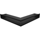 KRATKI Hoekventilatierooster lucht 56x56x9 zwart Slim