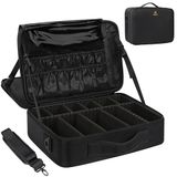 MONSTINA Make-up case met grote capaciteit 3 lagen cosmetische organisator borsteltas 40 cm make-up trein case make-up artist box voor krultang haarstijltang borstelset en cosmetica