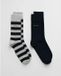 Gant 9960261 Chaussettes 2 Paires Noir,Gris EU 40-42 Homme