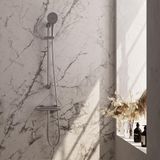 Brauer Brushed Carving Glijstangset met Thermostaatkraan