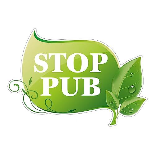 Vinyl sticker - Waterbestendig - UV-bescherming - Gelamineerd - Stop pub - Natuur - H7 x B 10 cm