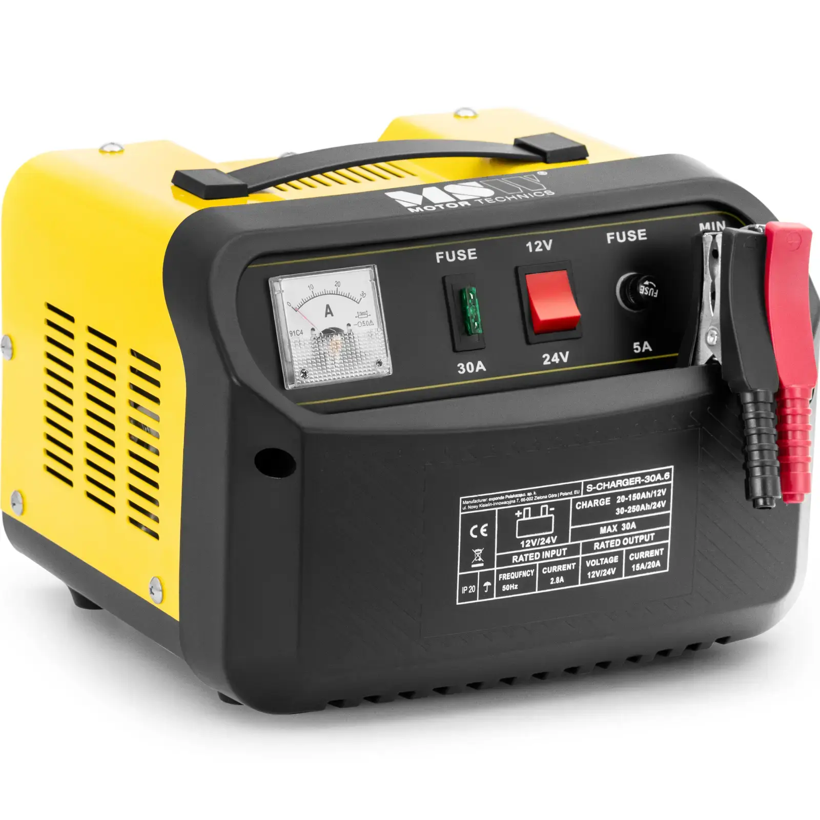 MSW Auto acculader - jumpstart - 12 / 24 V - 27 A - met kabelcompartiment