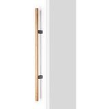 Viefe Poignée KUMO WOOD BIG en bois et aluminium, chêne + titane noir - 320 mm - Double (1 paire)