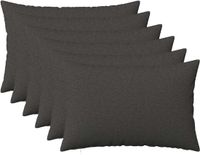 vidaXL Kussensloop 6 Stuks Donkergrijs Katoensatijn 40 x 60 cm