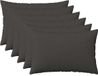 vidaXL Kussensloop 6 Stuks Donkergrijs Katoensatijn 40 x 60 cm