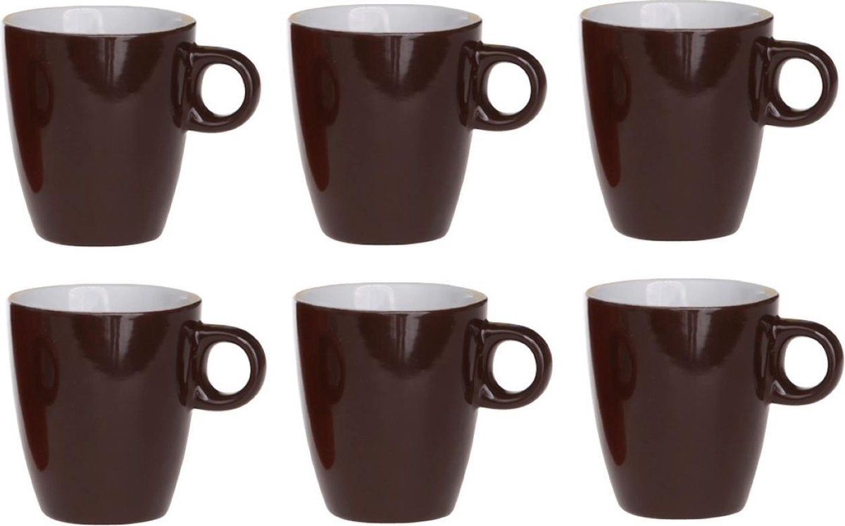 Cosy & Trendy Vicky Beker - 19 cl - Bruin - Set van 6