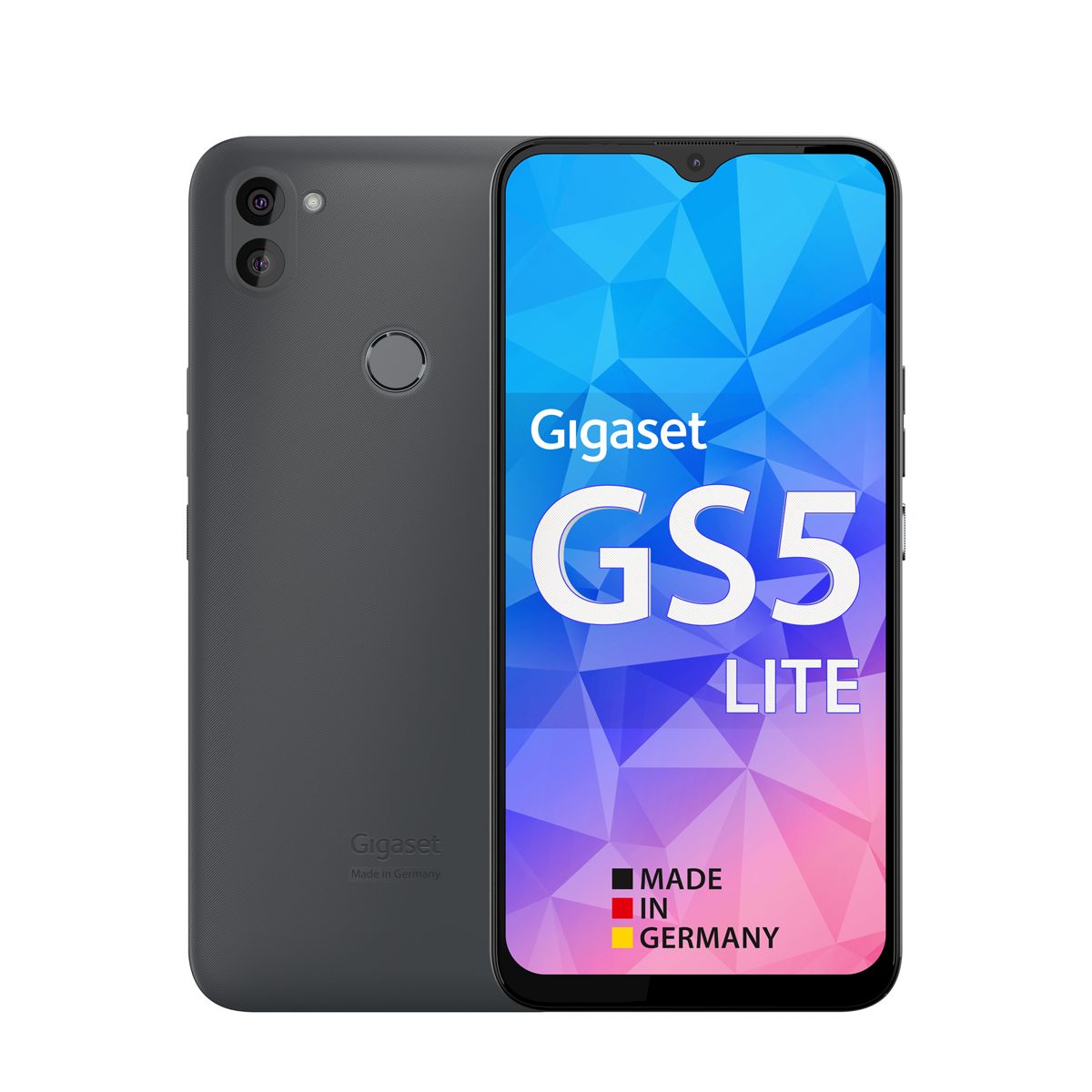 Gigaset GS5 LITE Smartphone - 6.3" Display - 64GB - Dual SIM - 4G - Dark Titanium Grey