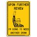 Toothsome Studios Upon Further Review I'm Going to Need Another Drink" metalen bord 30,5 x 20,3 cm