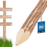 KOTARBAU® Hazelaar Hekpalen - Palissade Tuinafscheiding Ø 9 cm x 150 cm - Geslepen Houten Palen - Batuurlijk Rond Hekpaal - Hekpalen Hazelaarhout - met U-krammen