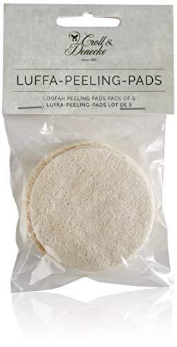 Croll & Denecke Luffa-peeling-pads, 5 stuks, rond