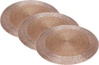 Placemats champagne rond D35 cm