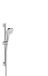Hansgrohe Croma Select E Vario glijstangset met Croma Select E Vario handdouche EcoSmart 65cm met Isiflex`B doucheslang 160cm wit/chroom
