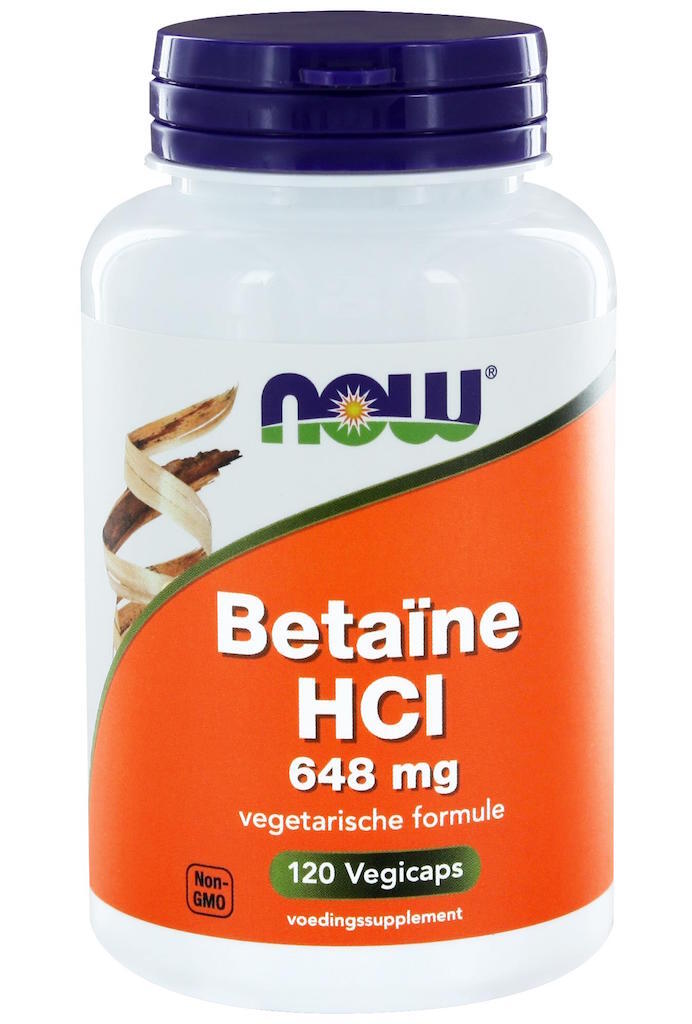 NOW Betaine HCI 648mg Capsules 120st