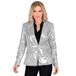 Widmann - Party Fashion Blazer met pailletten voor dames, disco fever, slagermove, showgirl, jacket