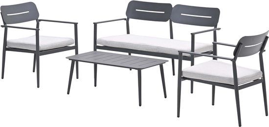 Garden Impressions Morella loungeset - 4-delig - carbon black - valley sand