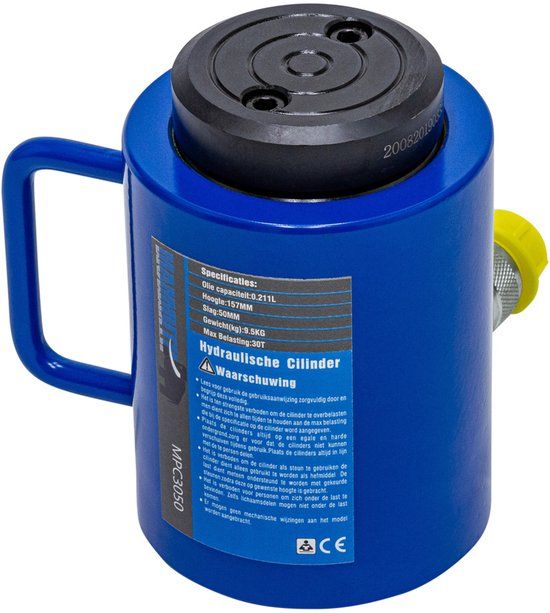 Mammuth MPC Cilinder 30 ton slag 50mm Blauw, Zwart Metaal