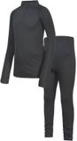 Trespass Kinderfunctieondergoed Unite360 Base Layer Set Zwart X Effen Katoen 7-8 Jaar