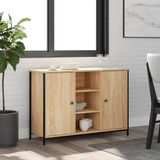 vidaXL Dressoir Sonoma-eikenhout, 100x35x70 cm, houtvezel