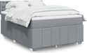 Maison Exclusive - Sommier à lattes de lit avec matelas gris clair 140x200cm tissu