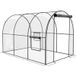 Serre de jardin transparente 6 m² 3l x 2l x 2h m châssis tubulaire renforcé porte zippée 2 fenêtres enroulables