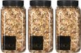 Mica Decorations decoratie steentjes - 3x - lichtbruin - 1 kilo - 650ml - hobby steentjes