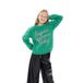 No Way Monday rechtvallende sweater met borduursels - groen