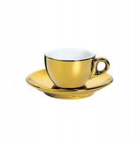 Cilio Roma Gouden Espressokop met Schotel - 50ml Porselein