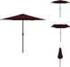 vidaXL Tuinparasol - Bordeauxrood - 270 x 246 cm - Aluminium paal