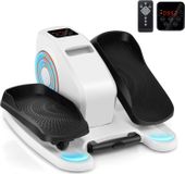 COSTWAY Ellipsentrainer, elektrisch pedaaltrainer met display en afstandsbediening, bewegingstrainer/stepper voor beweging, pedaaltrainer, wit