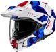 HJC i80 Roki Blanc Rouge Bleu Casque de moto d'aventure - Casque