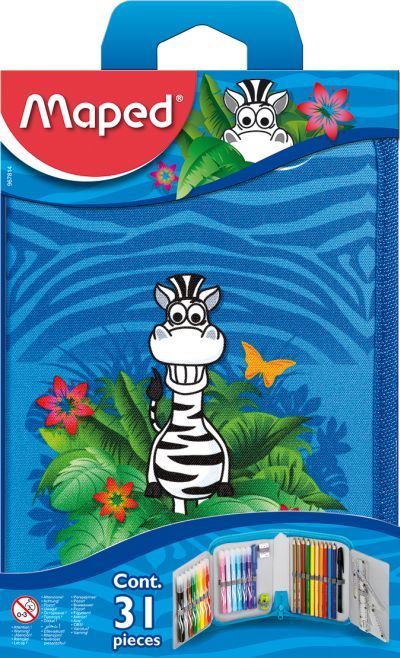Maped Gevulde pennenzak jungle - 32-delig - Multi