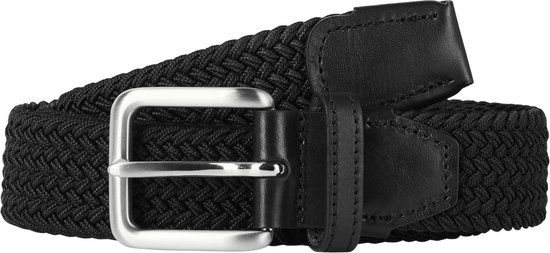 Jack & Jones Heren Riem JACSPRING Gevlochten Zwart - Maat 95
