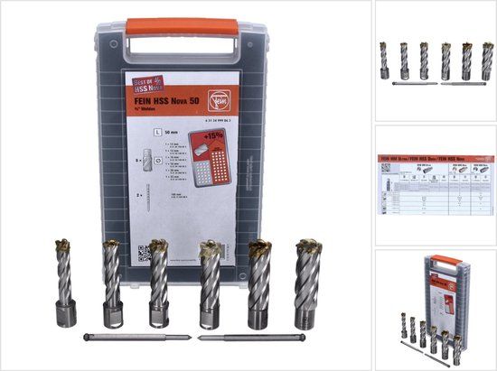 Fein Accessoireset HSS NOVA 50 W Best of kernboor 3/4 in Weldon - 631349990- 63