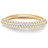 Glanzstücke München Zilveren ring Sterling zilver Zirkonia in Geelgoud - Dames