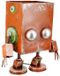 Gilde handwerk Bloempot Plantenpot Robot Roestbruin Metaal H 37.5 cm