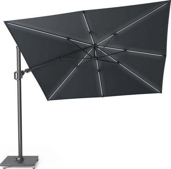 Platinum Sun & Shade Zweefparasol Challenger T² Glow 300x300cm Antraciet