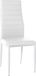 CLP Mayfair Eetkamerstoel - Zonder armleuning - Fauteuil - Metalen onderstel - wit Kunstleer