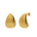 Lucardi Dames Stainless steel goldplated oorknoppen druppel