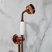 Hudson Reed Elizabeth Handdouche et Support de Douche Mural avec Bec Raccord Classique - Cuivre Satiné