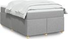 Maison Exclusive - Sommier à lattes de lit avec matelas gris clair 120x200cm tissu