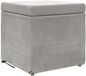 vidaXL Kruk Lichtgrijs 41 x 41 x 40 cm Velvet en Geengineerd Hout