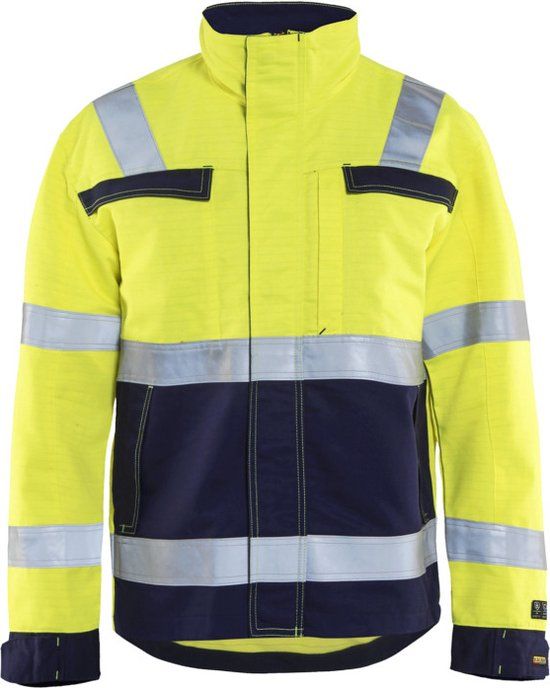 Blåkläder 4087-1514 Multinorm Parka Mannen High Vis Geel/Marineblauw XXXL