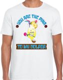 Bellatio Decorations Tropical party shirt heren - pina colada - wit - carnaval - tropisch themafeest L