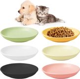 OEM Shenzhen Haorui Industrial Technology Co., Ltd. Keramische kattenbak - Set van 6 stuks, kattenvoerbak van keramiek 15 x 3 cm met voer en water