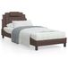 Maison Exclusive Cadre de lit "Viana" avec LED sans matelas Marron 80x200 cm